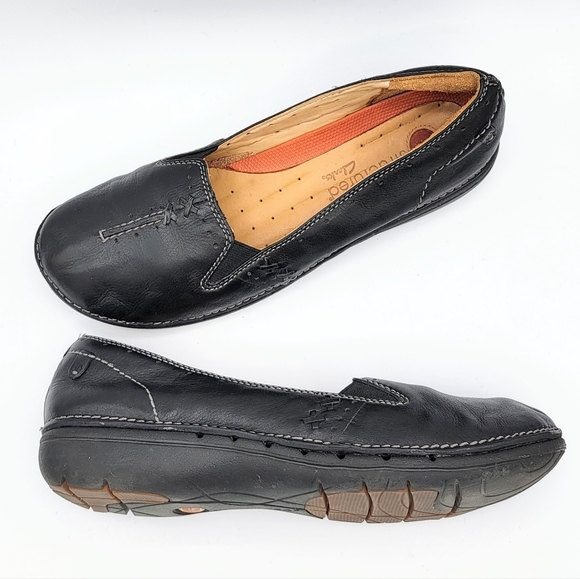 Clarks Unstructured Soft Black Leather Slip-on Loafer Size 9W - Picture 11 of 15